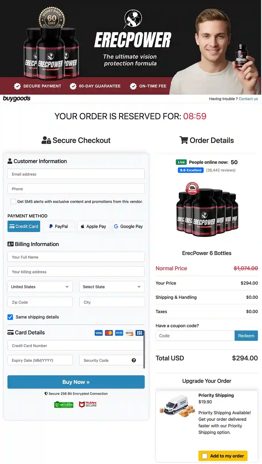 ErecPower Final Pricing — Choose Your Package — 60-Day Guarantee